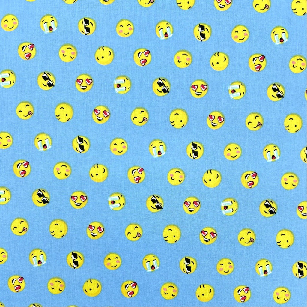 Fun Faces Polycotton Fabric
