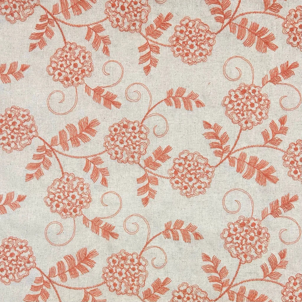 Floral Bliss Embroidered Linen Viscose Fabric | Best UK Prices | Pound ...