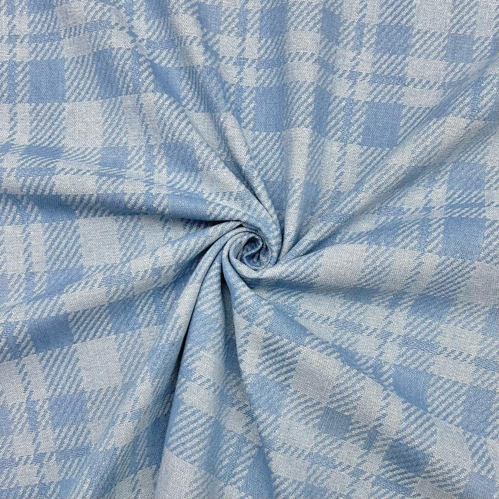 Checked Fabirc Checkered Jacquard Denim Fabric | Best UK Prices | Pound Fabrics