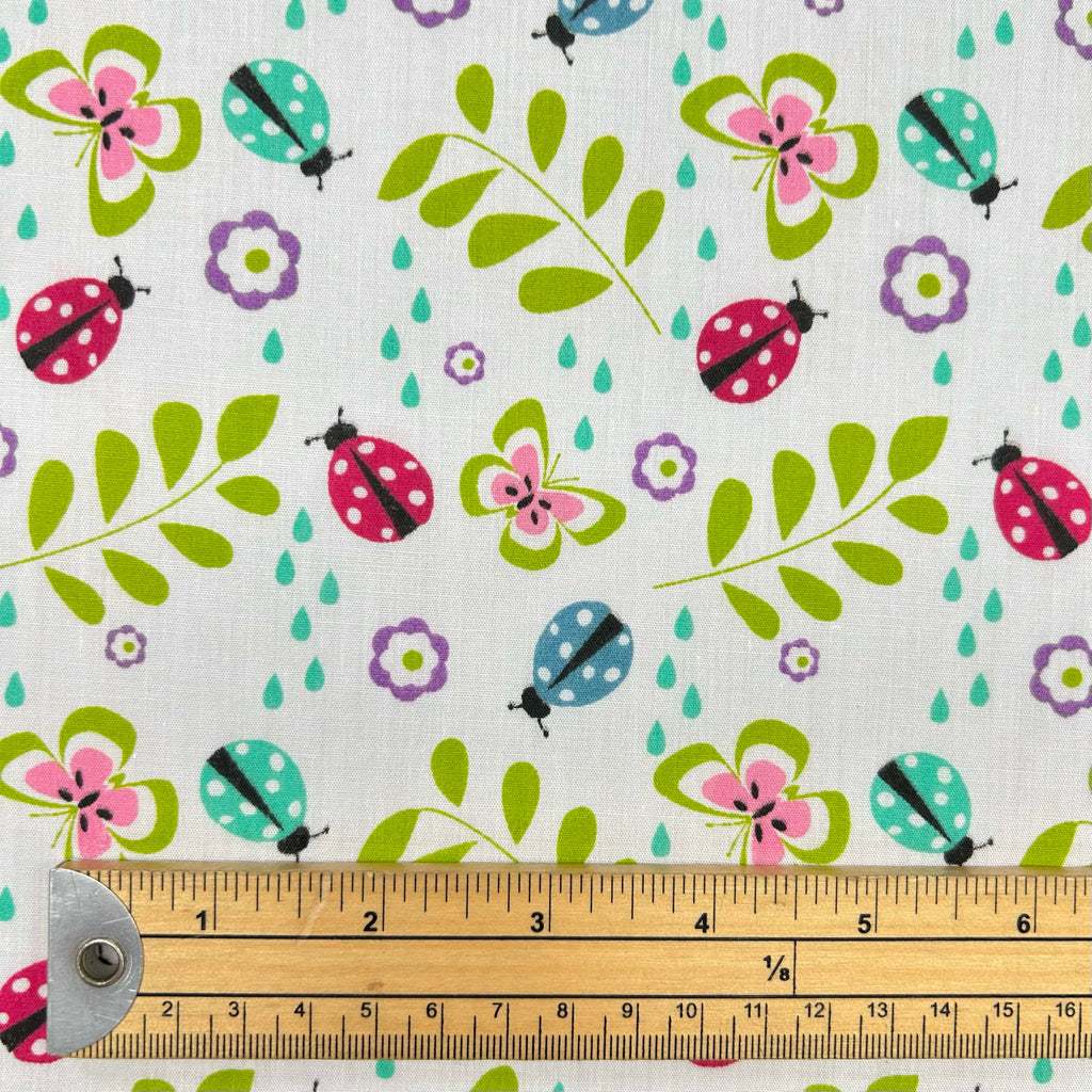 Ladybird Meadow Polycotton Fabric