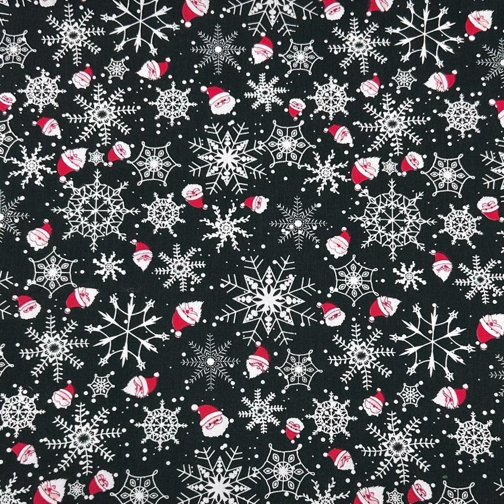 Buy Snowflakes and Santa Polycotton Fabric Online | UK's Best Price ...