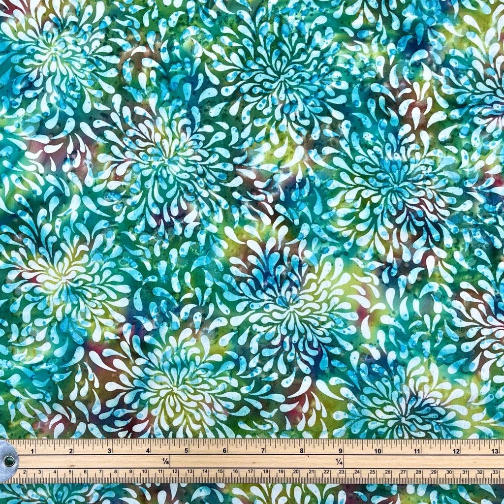 All Over Multicolour Dew Drops Cotton Batik Fabric - Pound Fabrics