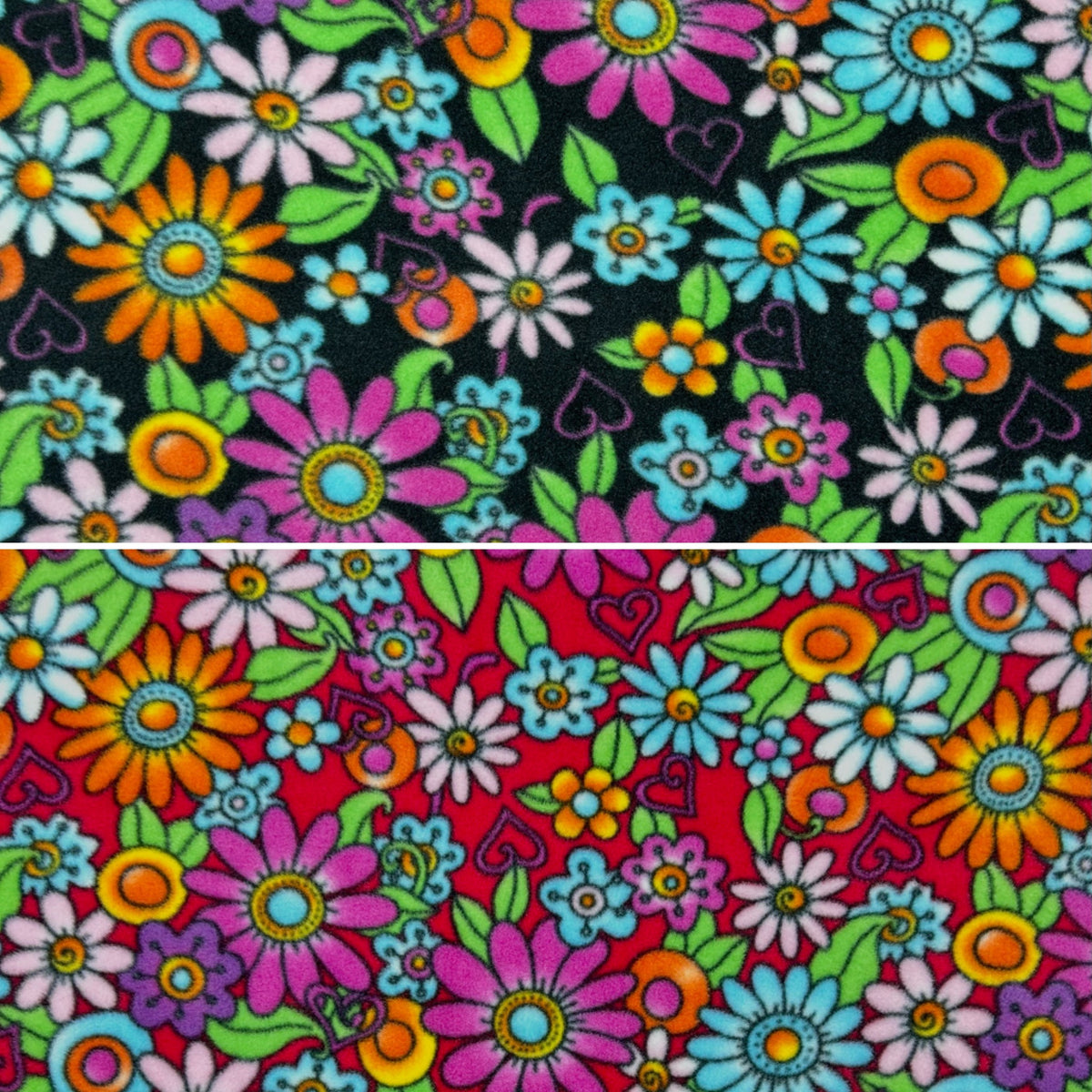 Groovy Flowers Anti Pill Polar Fleece Fabric
