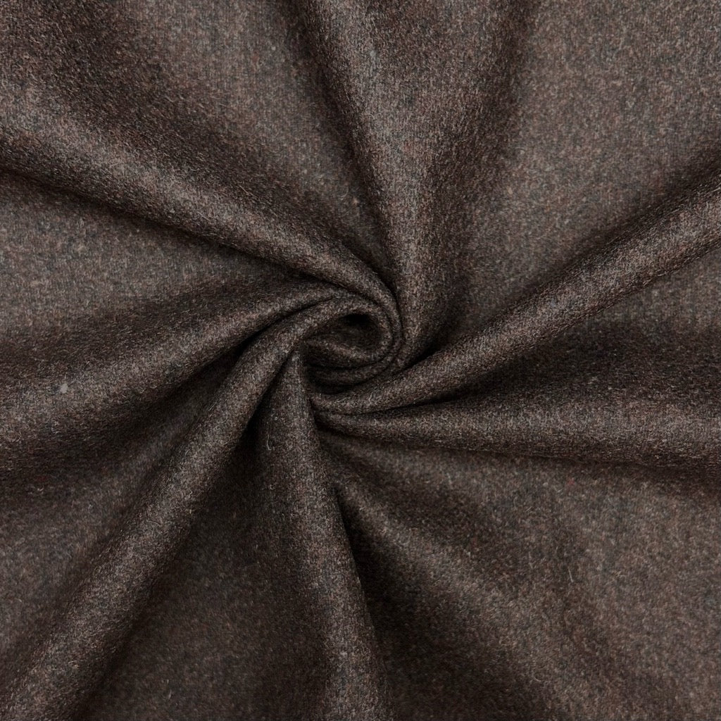 Classic Brown Wool Blend Fabric