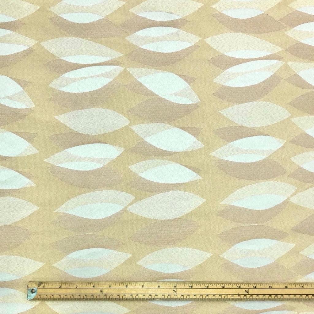 Repeating Shapes on Beige Upholstery Fabric - Pound Fabrics