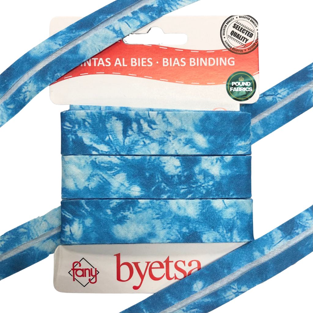 Tie Dye Organic Cotton Bias Binding Tape - 5 metres