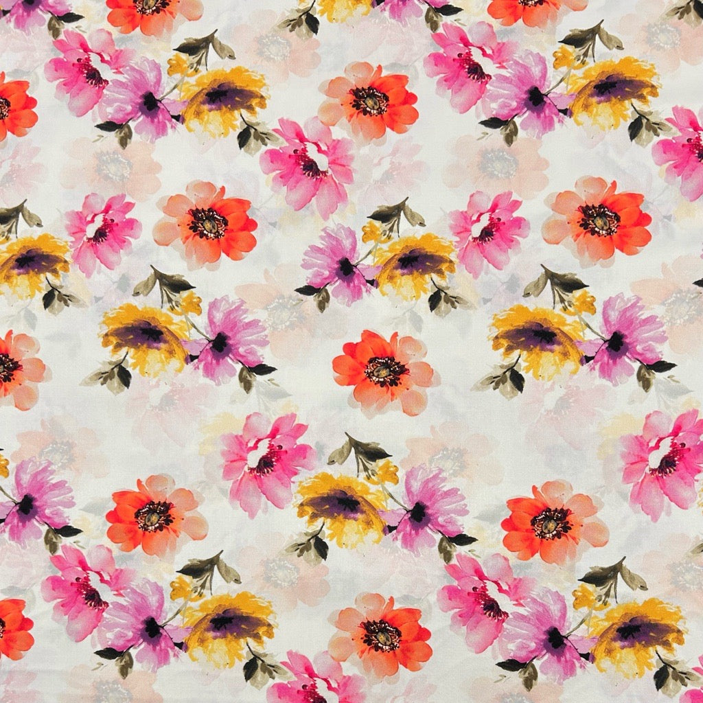 Colour Burst Stretch Viscose Twill Fabric - Pound Fabrics