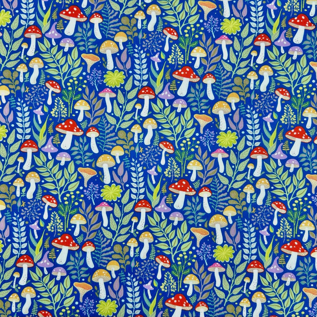 Mushroom Meadow Polycotton Fabric