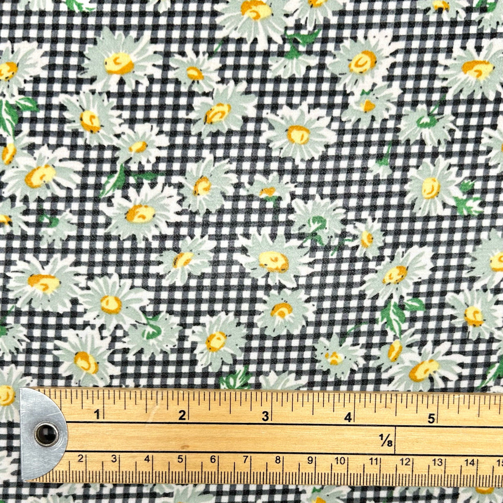 Daisy Check Chiffon Fabric