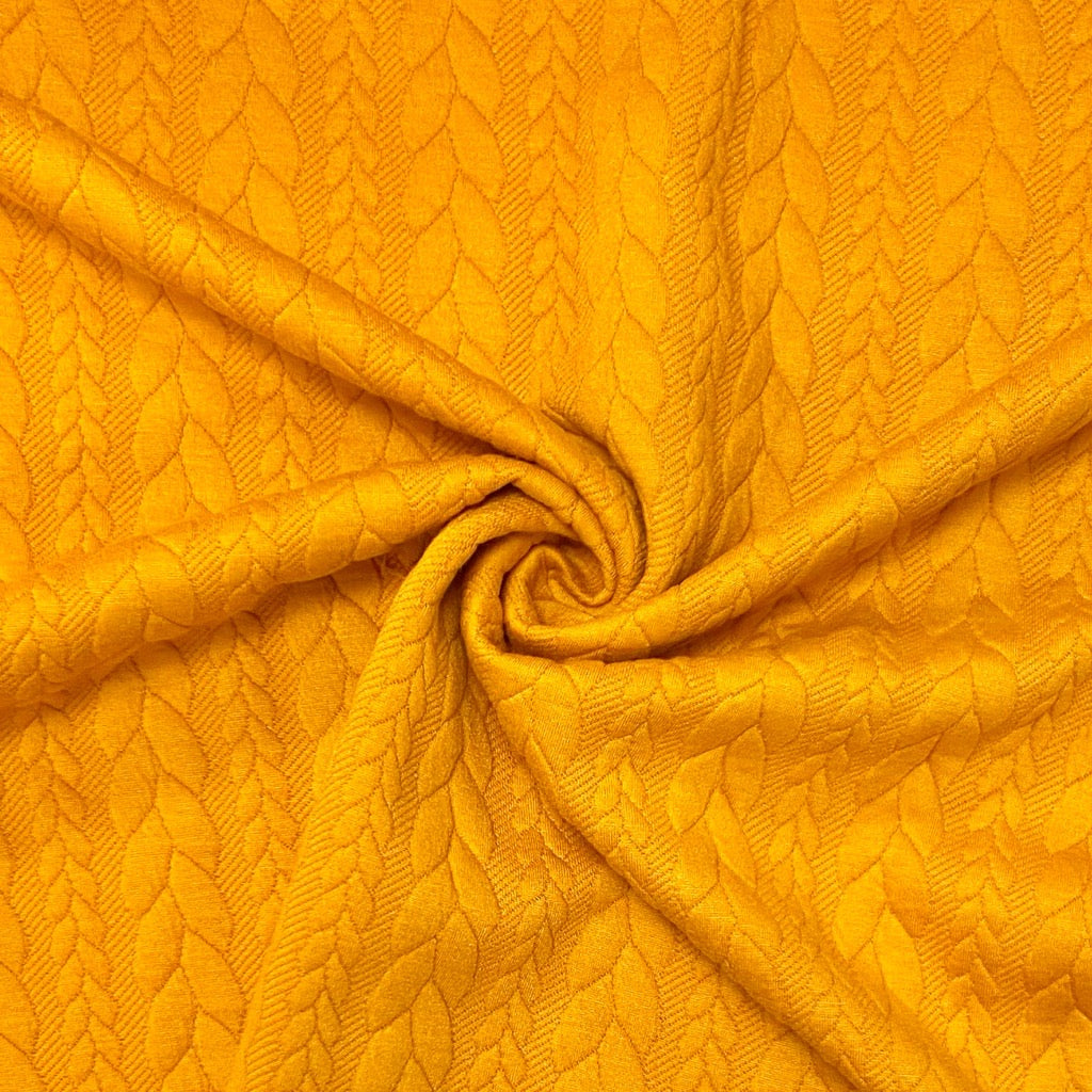 Cable Knit Jersey Fabric