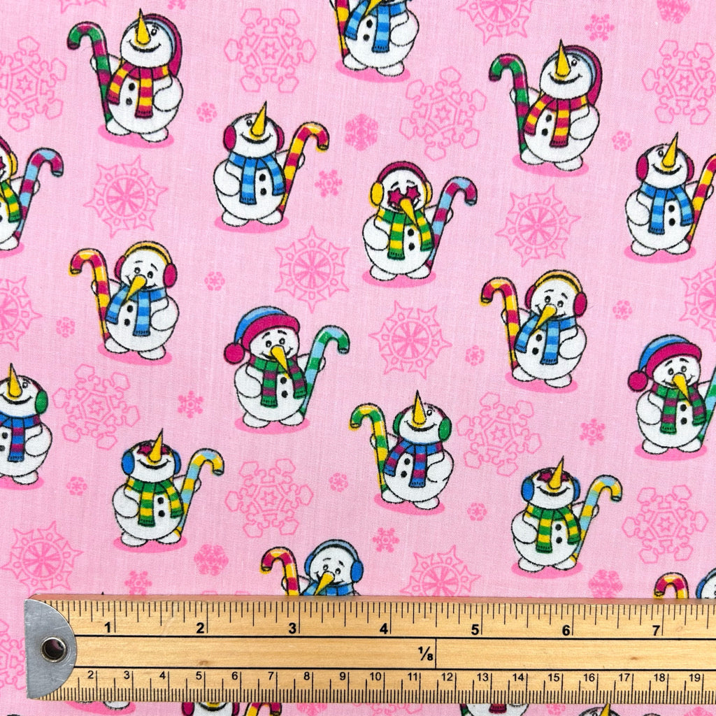 Snowman Scatter Polycotton Fabric
