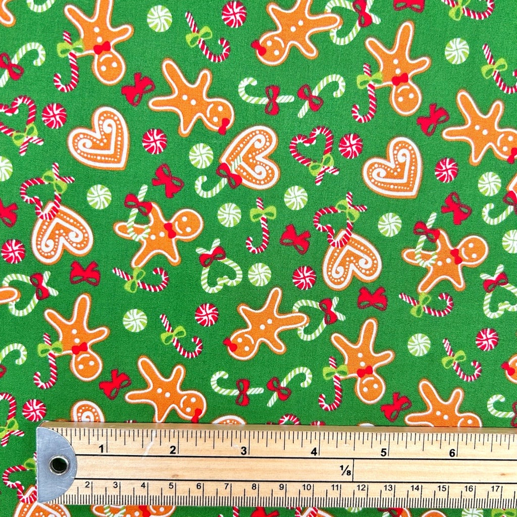 Gingerbread Delight Polycotton Fabric