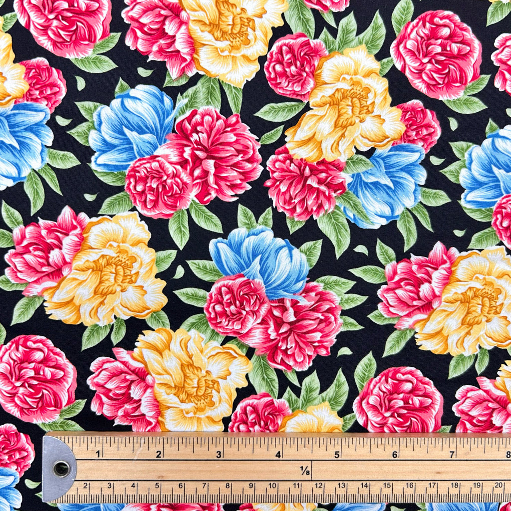 Garden Bouquet Rose & Hubble Cotton Poplin Fabric