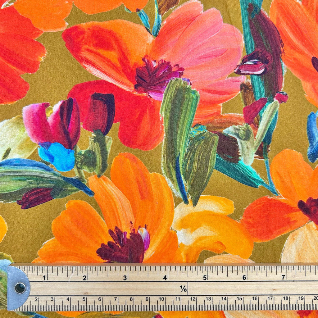 Garden Canvas Viscose Fabric