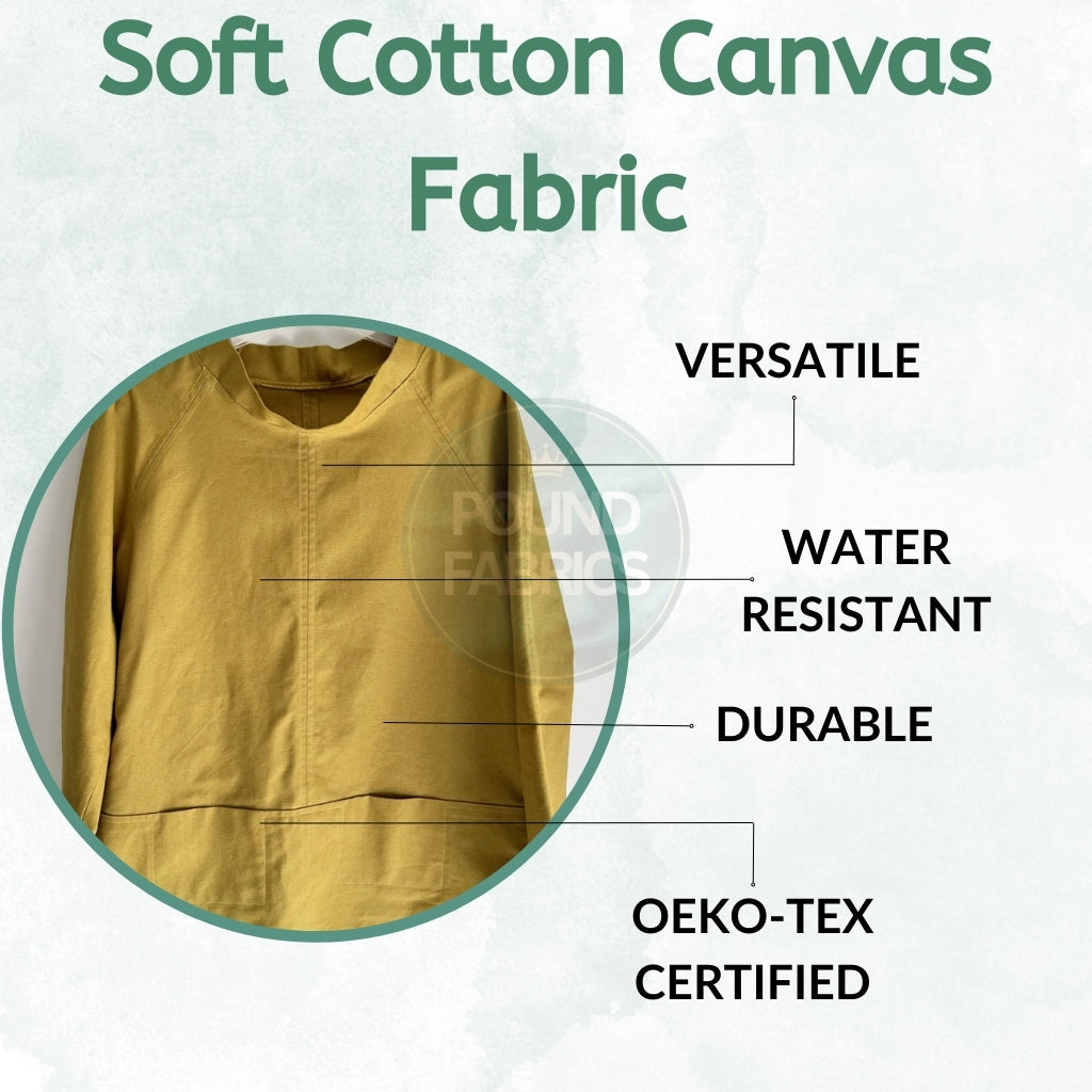 Plain Soft Cotton Canvas Fabric - Full 12m Bolt