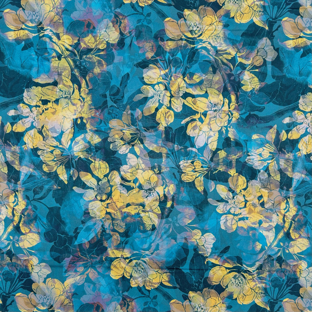 Shadow Bloom Cotton Lawn Fabric