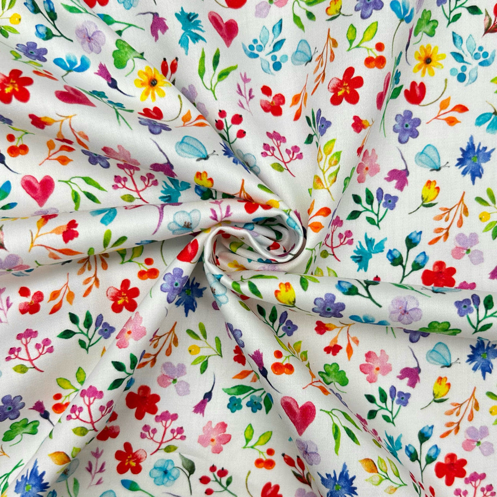 Love Garden Cotton Sateen Fabric
