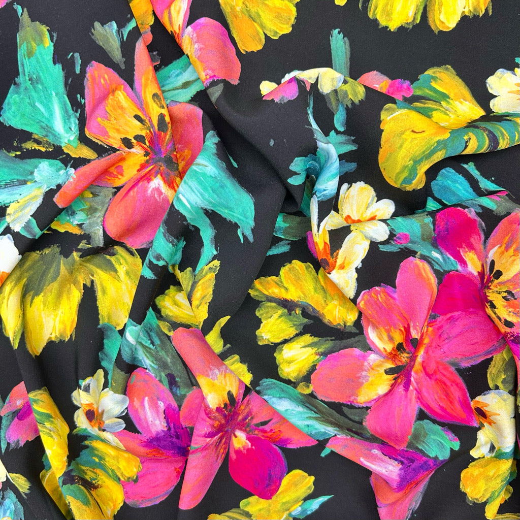 Vivid Tropics Viscose Poplin Fabric