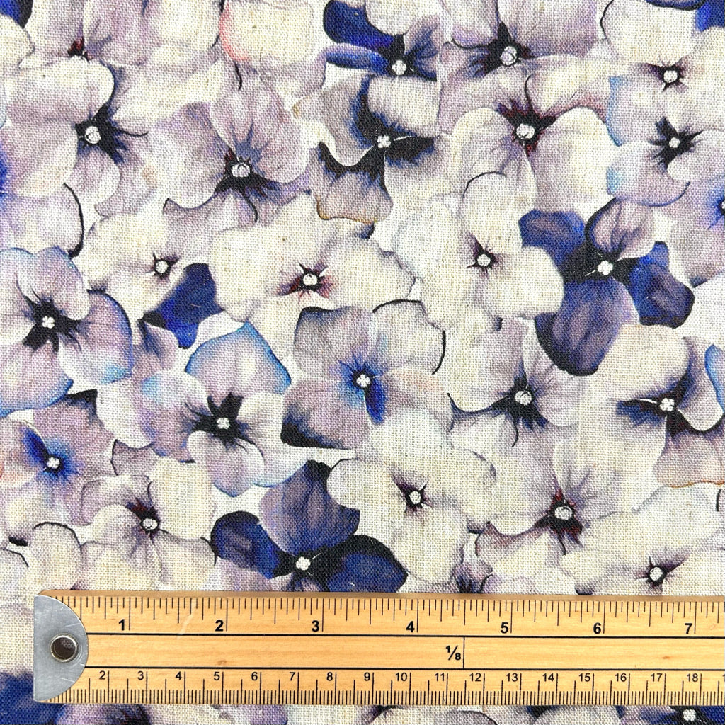 Allover Bloom Linen Viscose Fabric