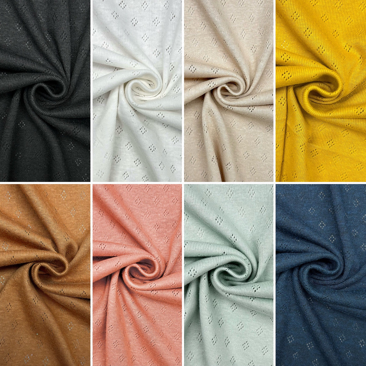 Tiny Diamond Pointelle Jersey Fabric