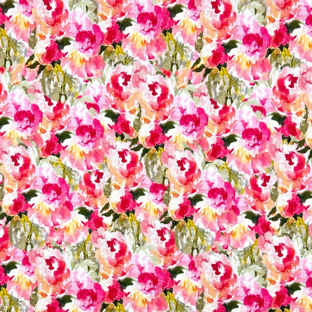 Rosewater Blooms Double Gauze Fabric