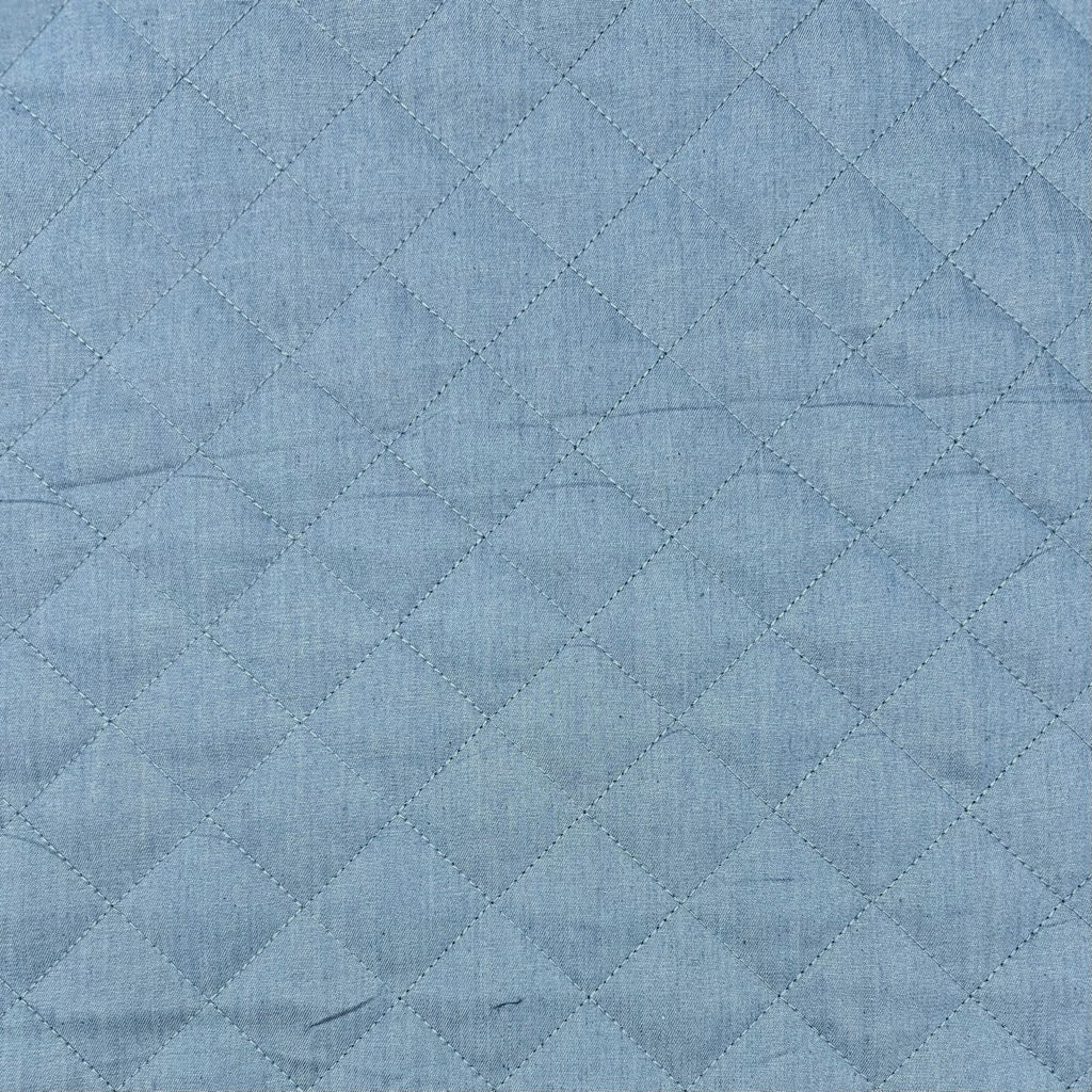 Diamond Quilted Cotton Denim Fabric