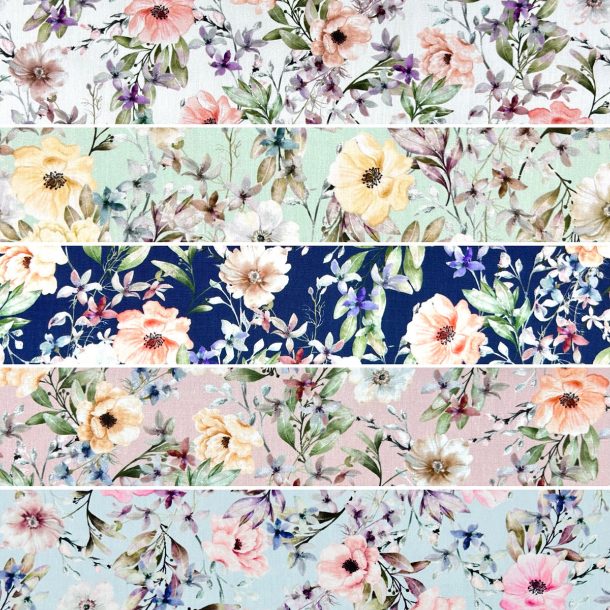 Soft Palette Rose & Hubble Cotton Poplin Fabric