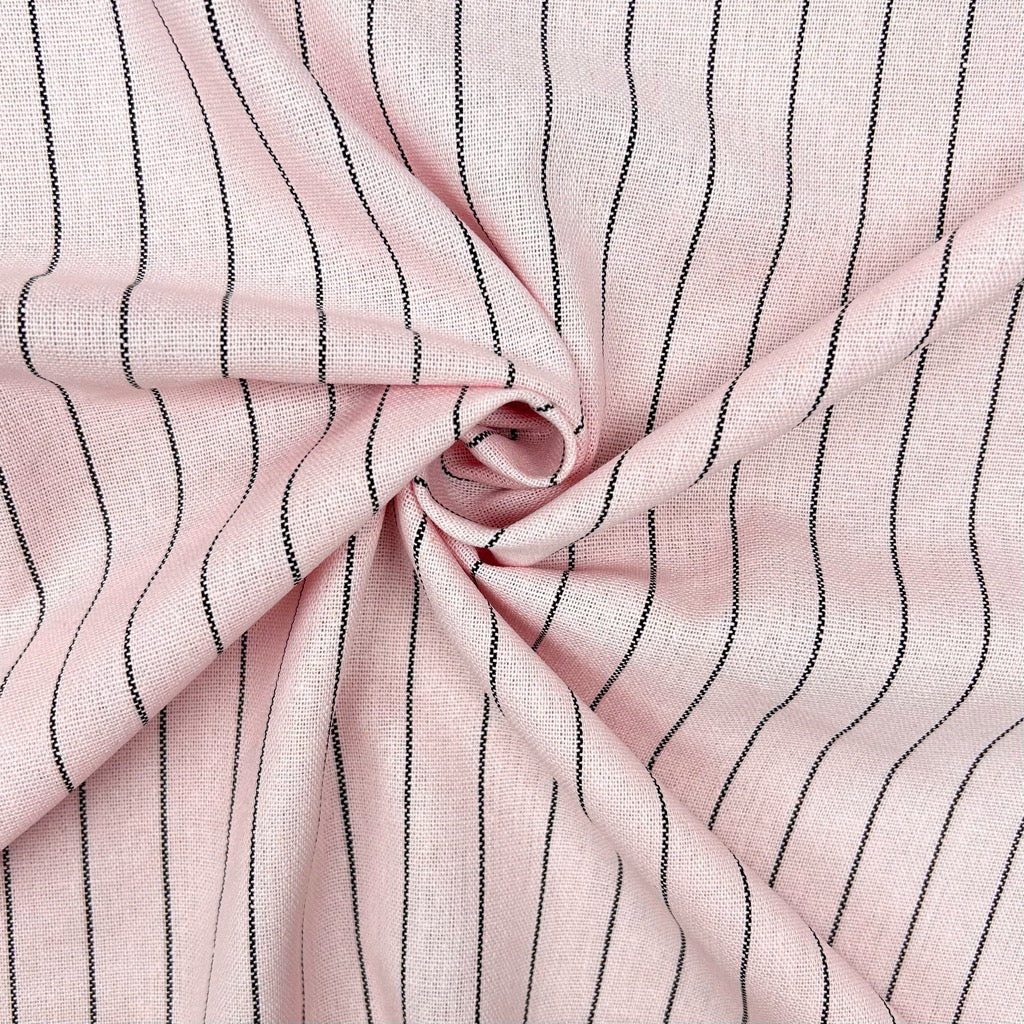 Striped Yarn Dyed Linen Viscose Fabric