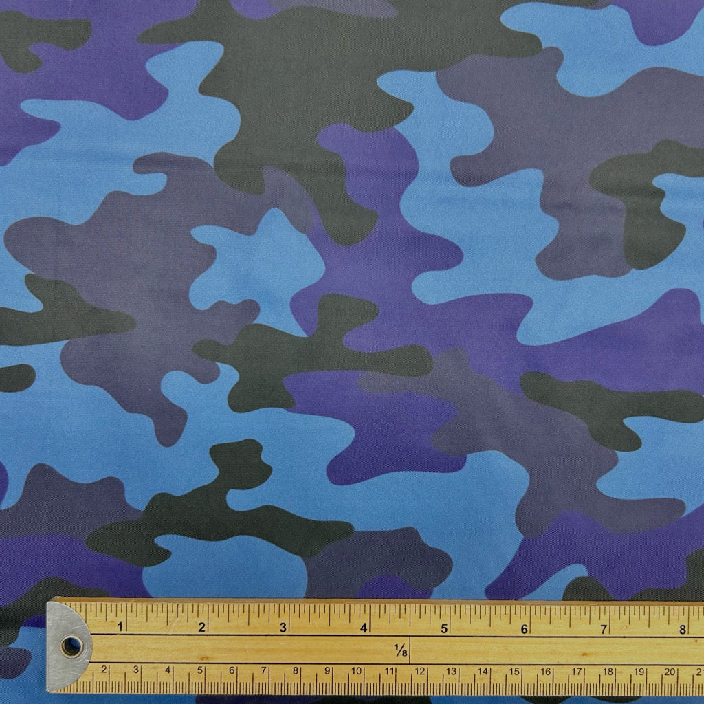 Midnight Camouflage Water Repellent Poncho Fabric