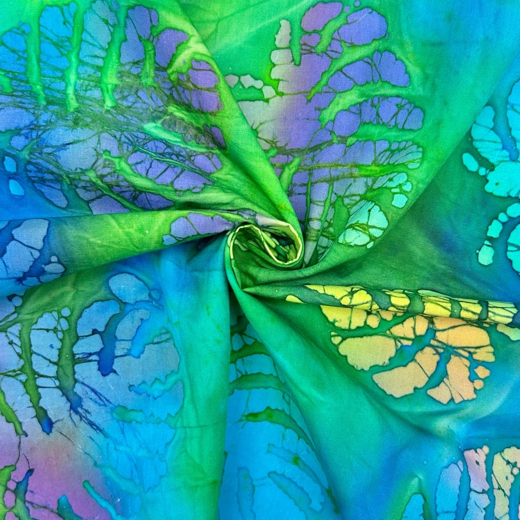 Leaf Harmony Cotton Batik Fabric