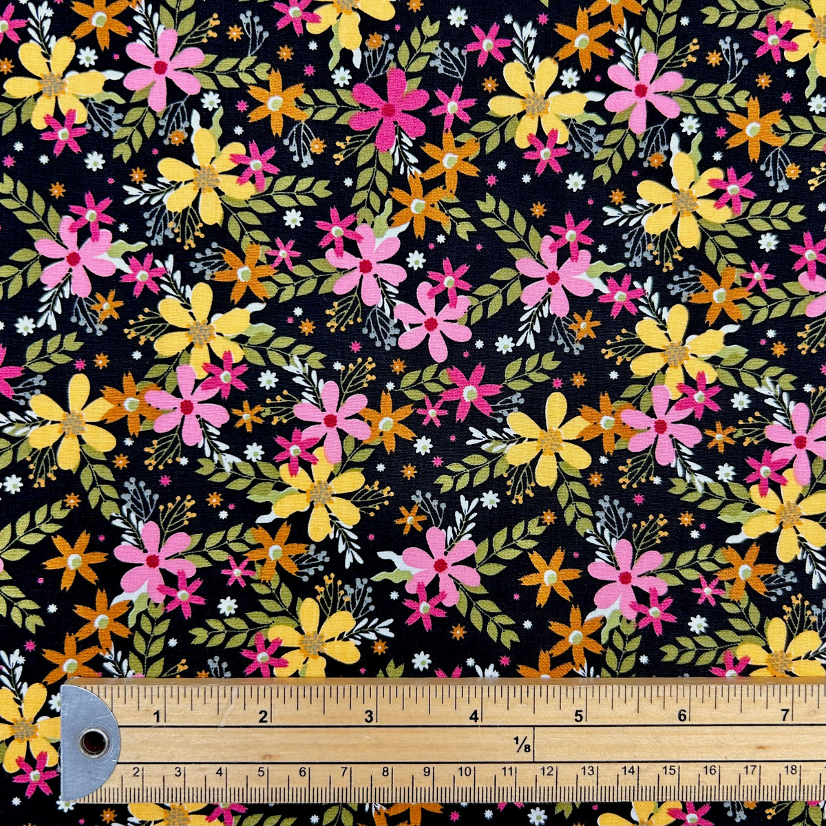 Bloom Scatter Rose & Hubble Cotton Poplin Fabric
