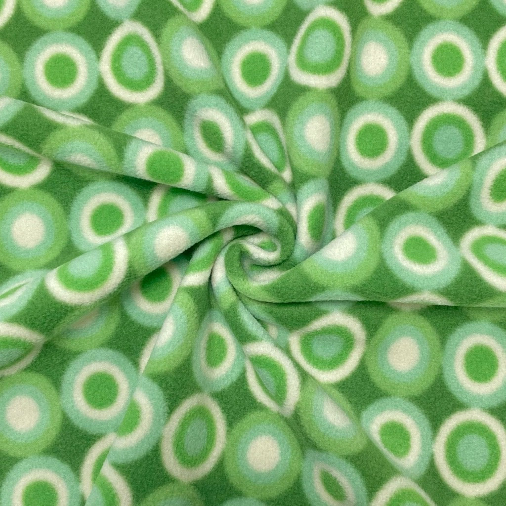 Green Symmetrical Anti Pill Polar Fleece Fabric