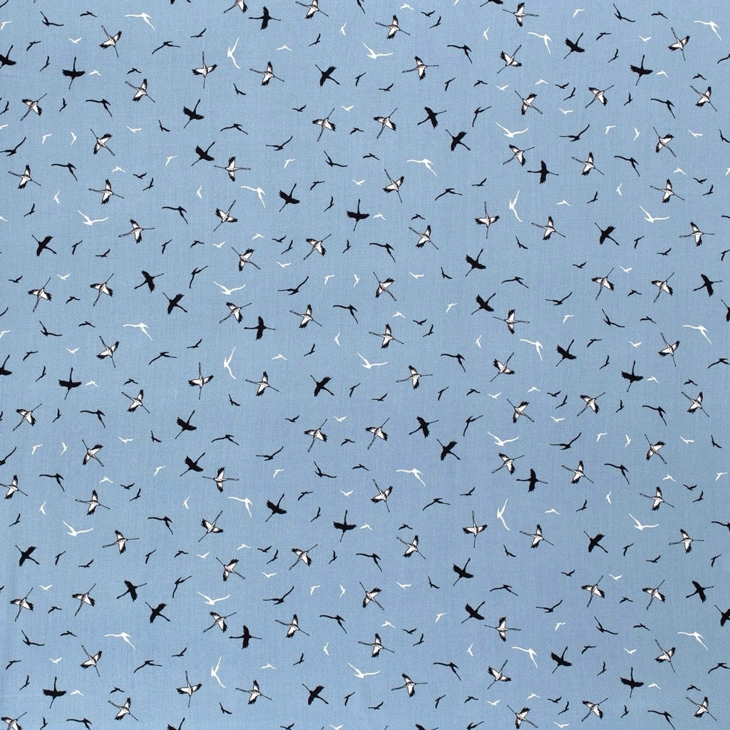 Birds Dreams Bamboo Poplin Fabric