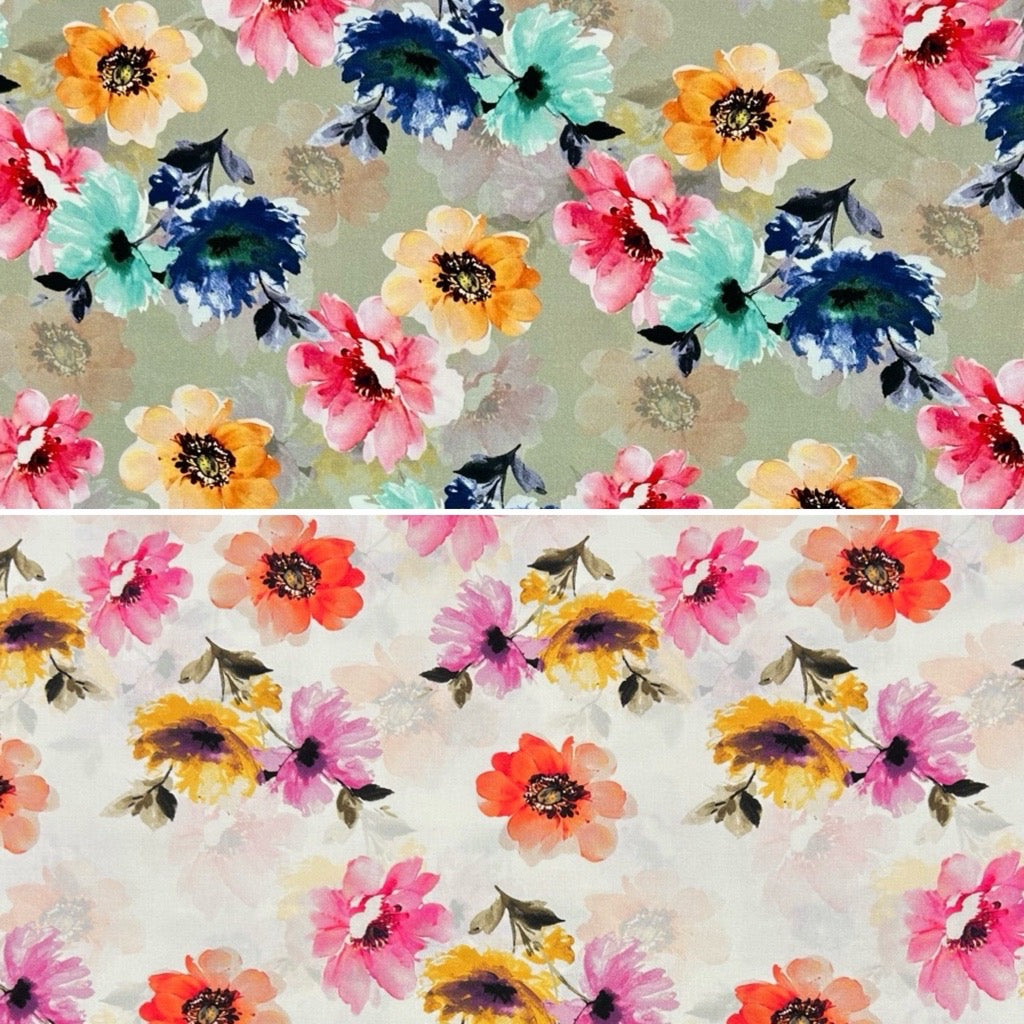 Colour Burst Stretch Viscose Twill Fabric - Pound Fabrics