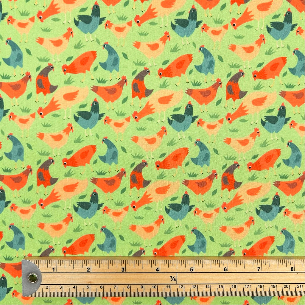 Happy Hens Polycotton Fabric