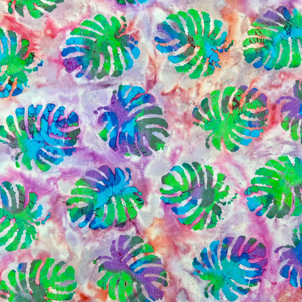 Leaf Harmony Cotton Batik Fabric
