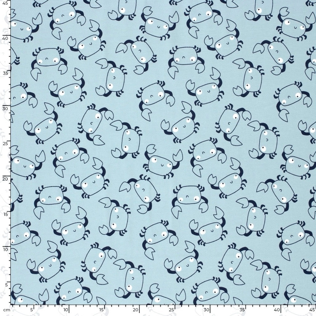 Little Crabs Cotton Jersey Fabric