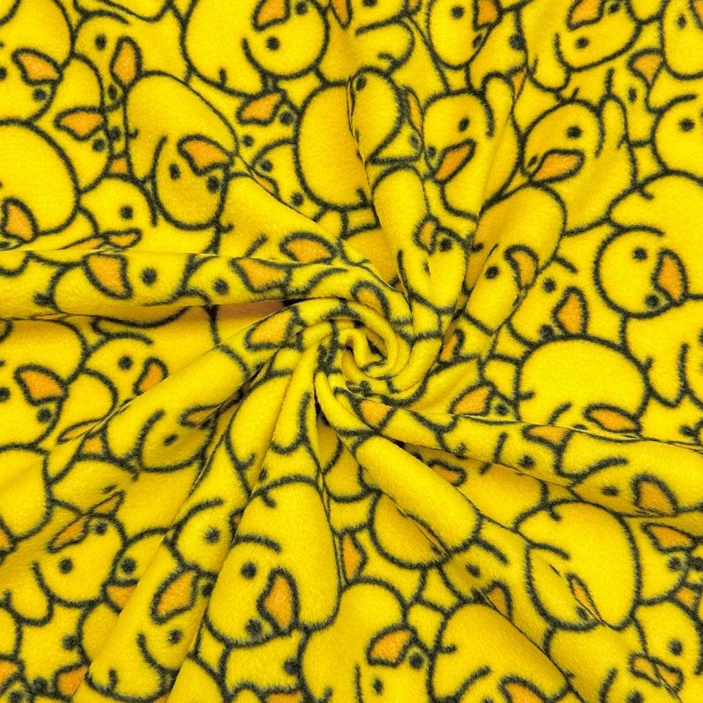 Yellow Ducks Anti Pill Polar Fleece Fabric - Pound Fabrics