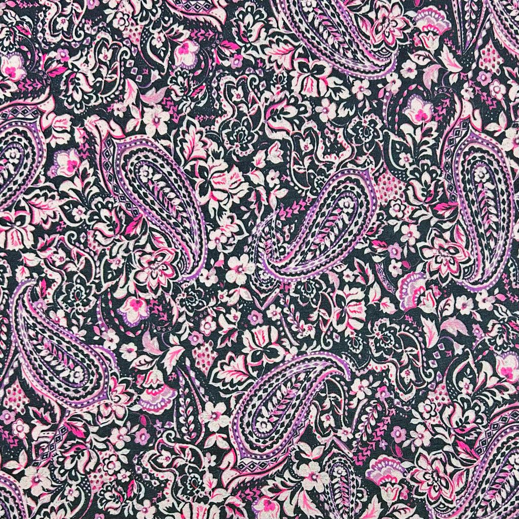 Paisley Floral Viscose Jersey Fabric Best UK Prices Pound Fabrics
