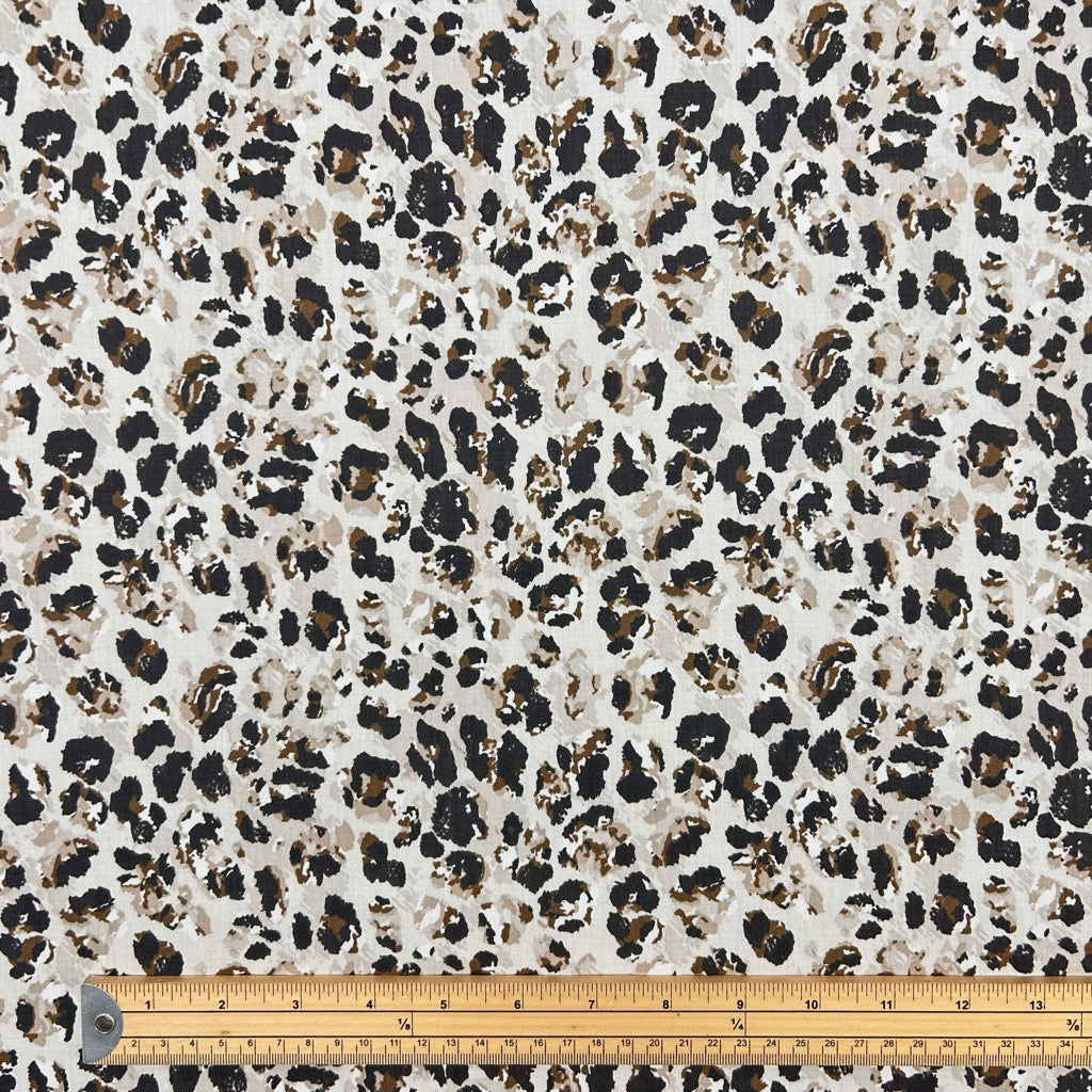 Panther Print Cotton Poplin Fabric
