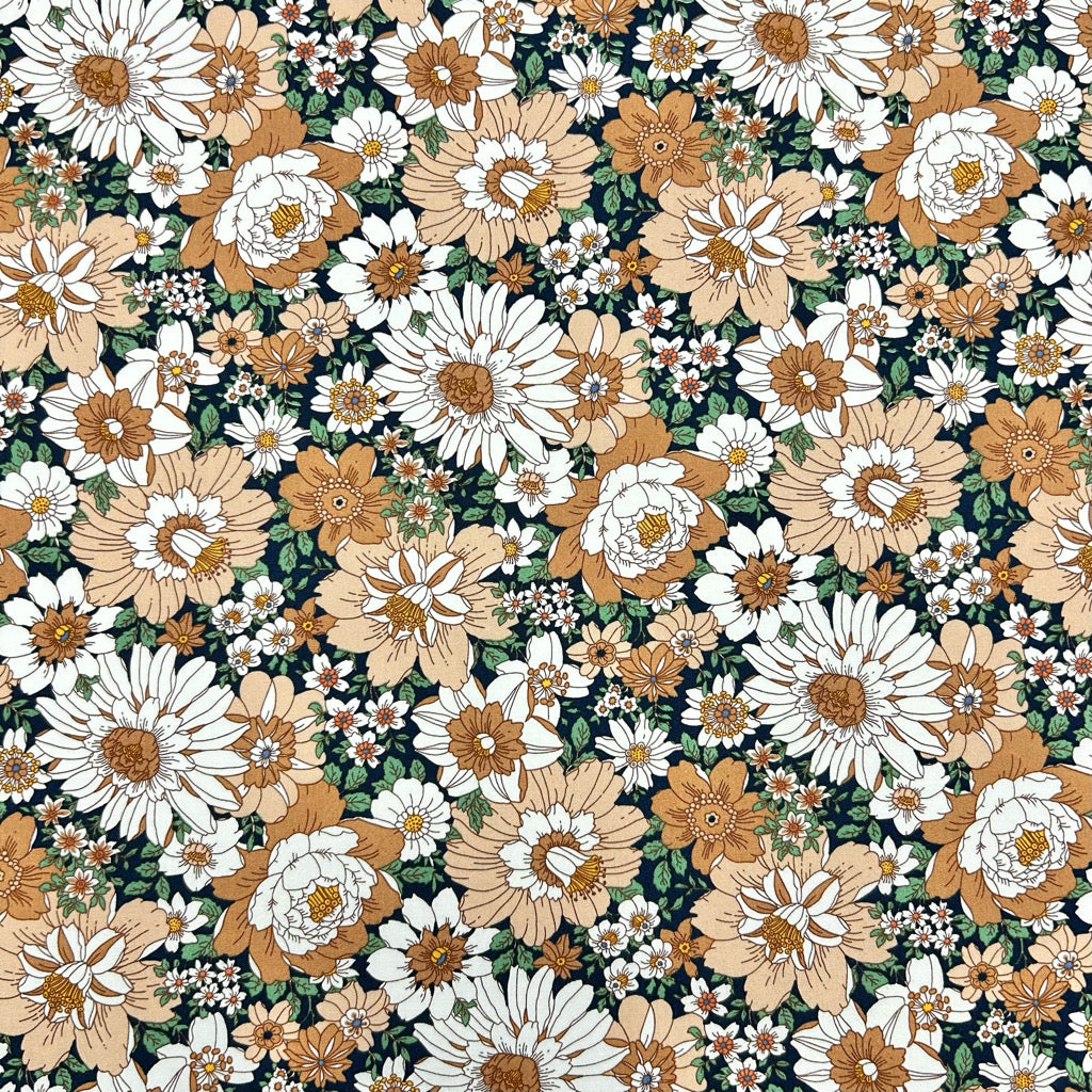 Botanical Bouquet Rose & Hubble Cotton Poplin Fabric