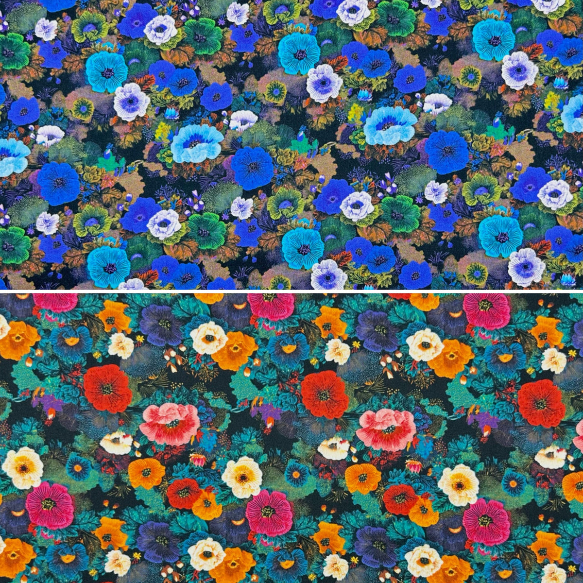 Evening Florals Cotton Sateen Fabric