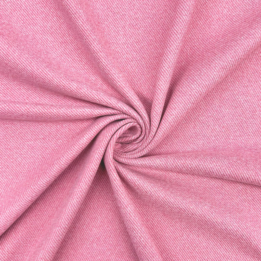 Twill Look Brushed Soft Knit Fabric