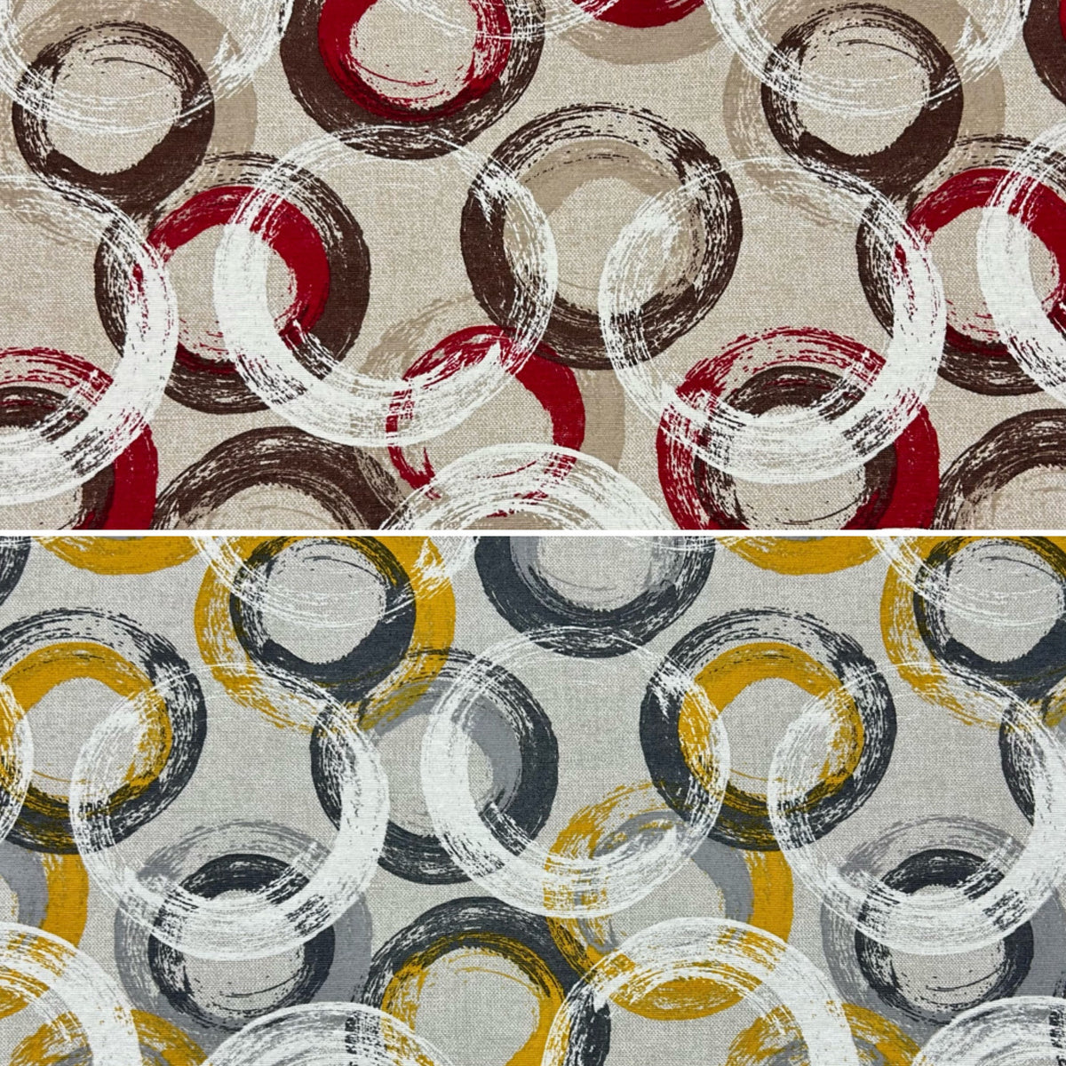 Brushstroke Circles Water Resistant Fabric