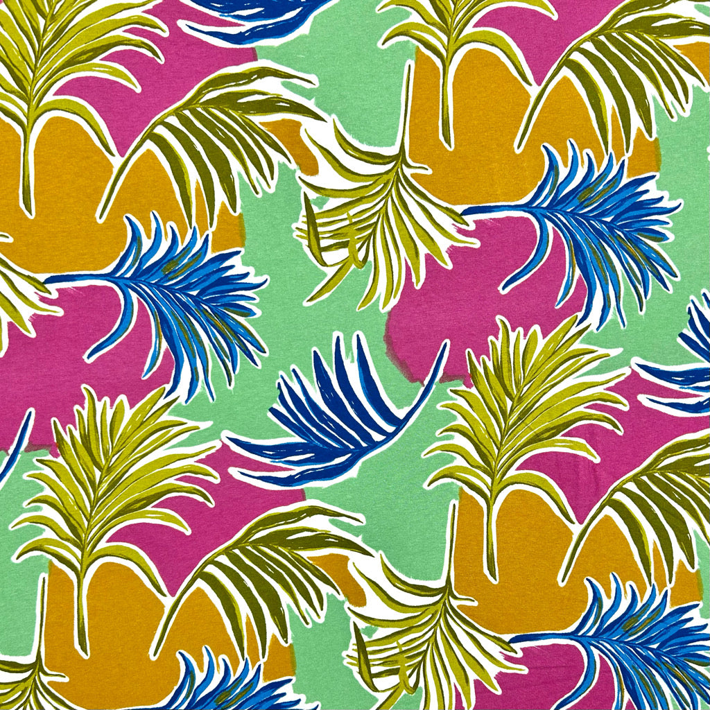 Tropical Twilight Viscose Jersey Fabric