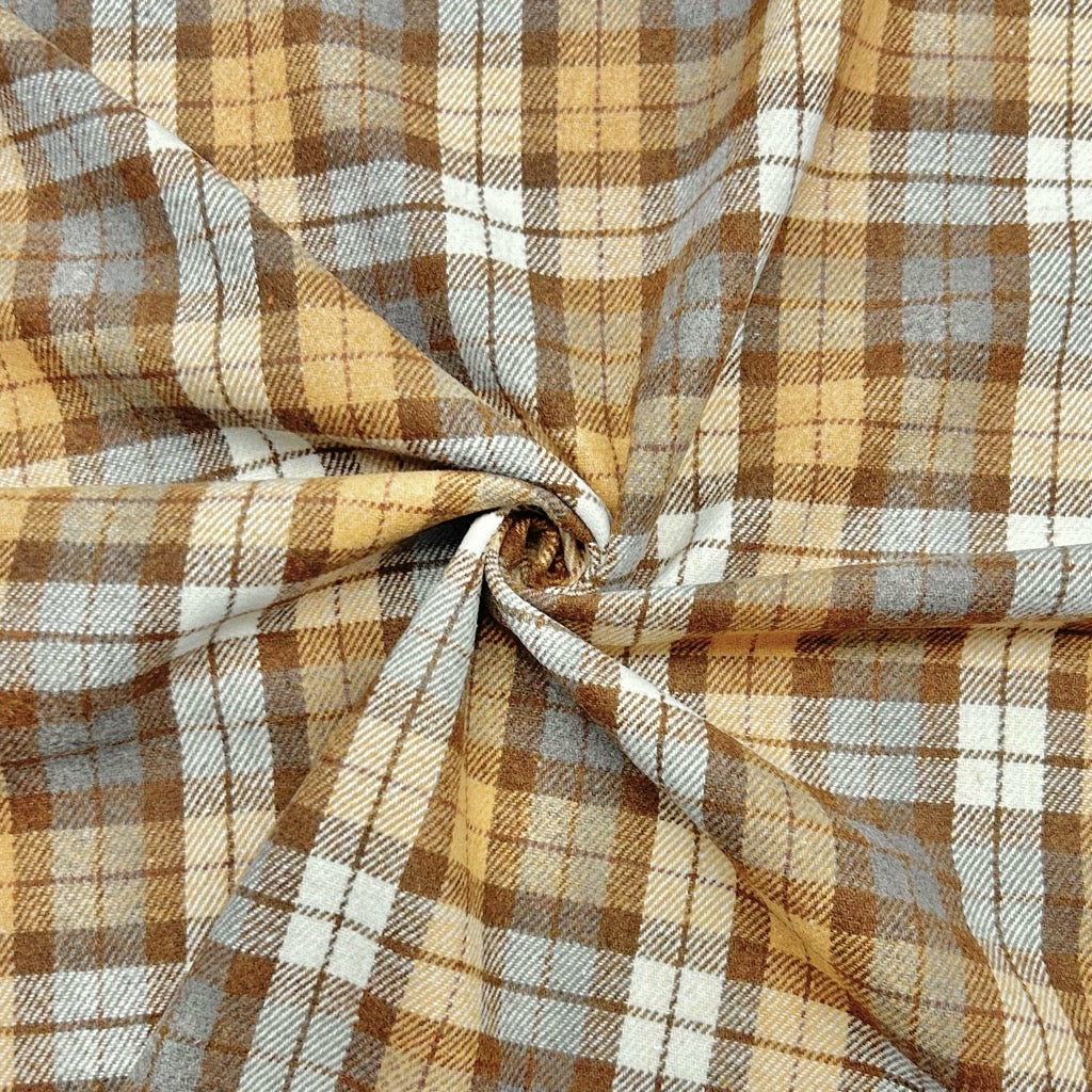 Soft Check Wool Blend Fabric - Pound Fabrics