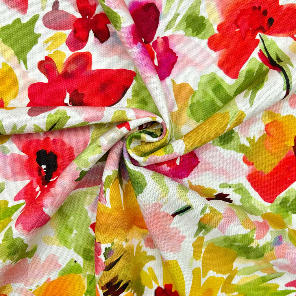 Wildflower Splash Linen Viscose Fabric