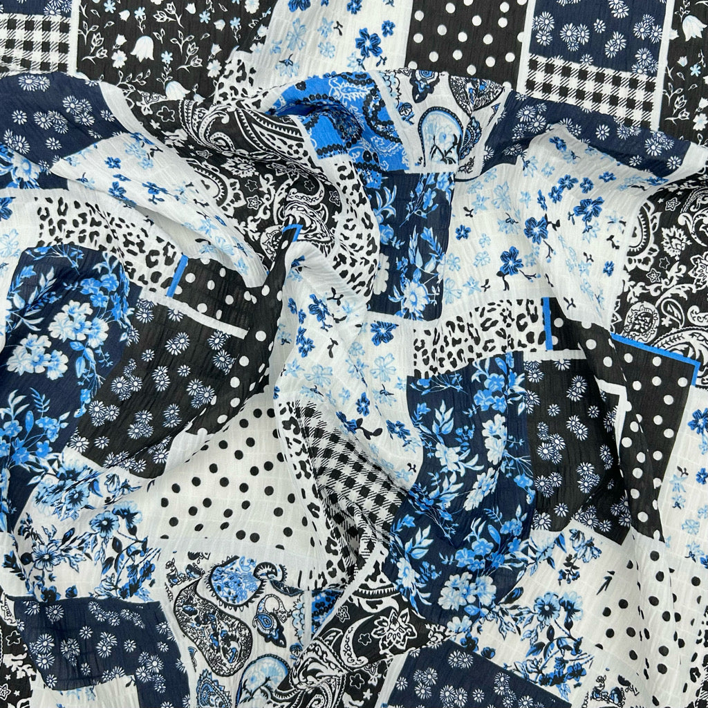Paisley Patch Seersucker Fabric