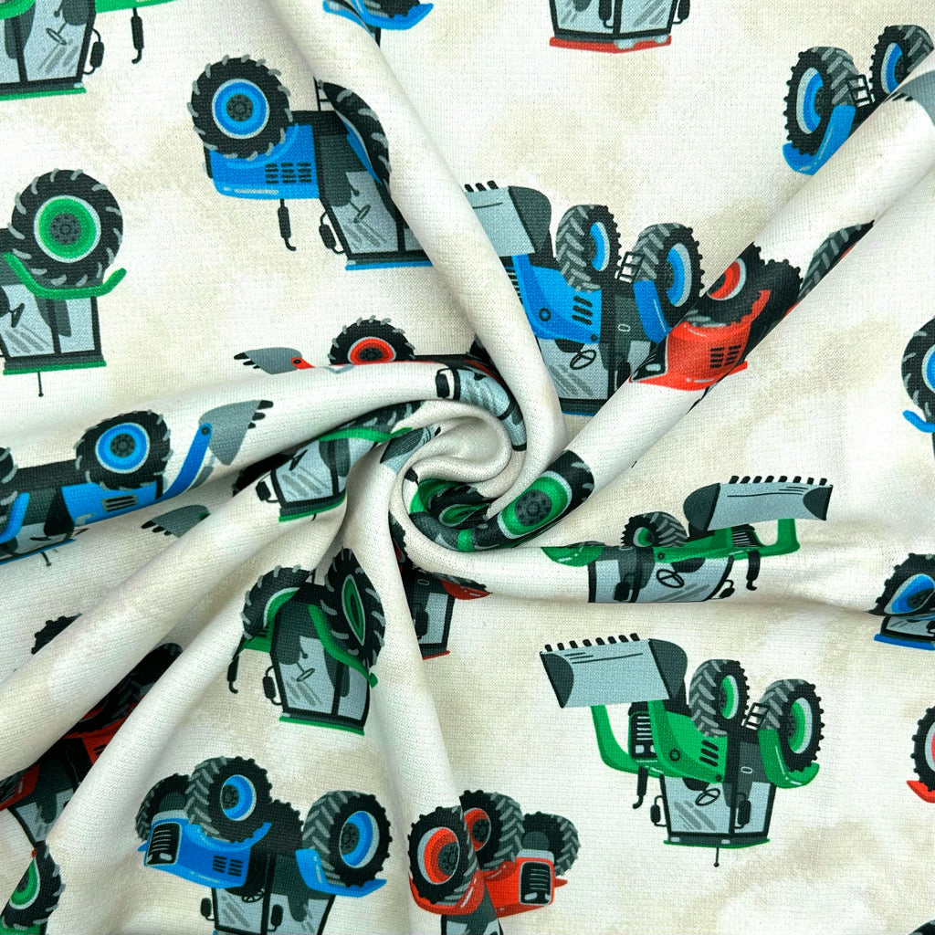 Tractor Town Sweatshirt Fabric