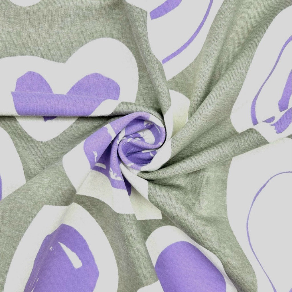 Hearts Club French Terry Fabric